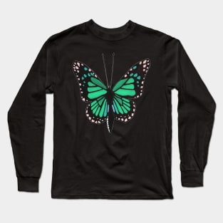 Butterfly 02q, transparent background Long Sleeve T-Shirt